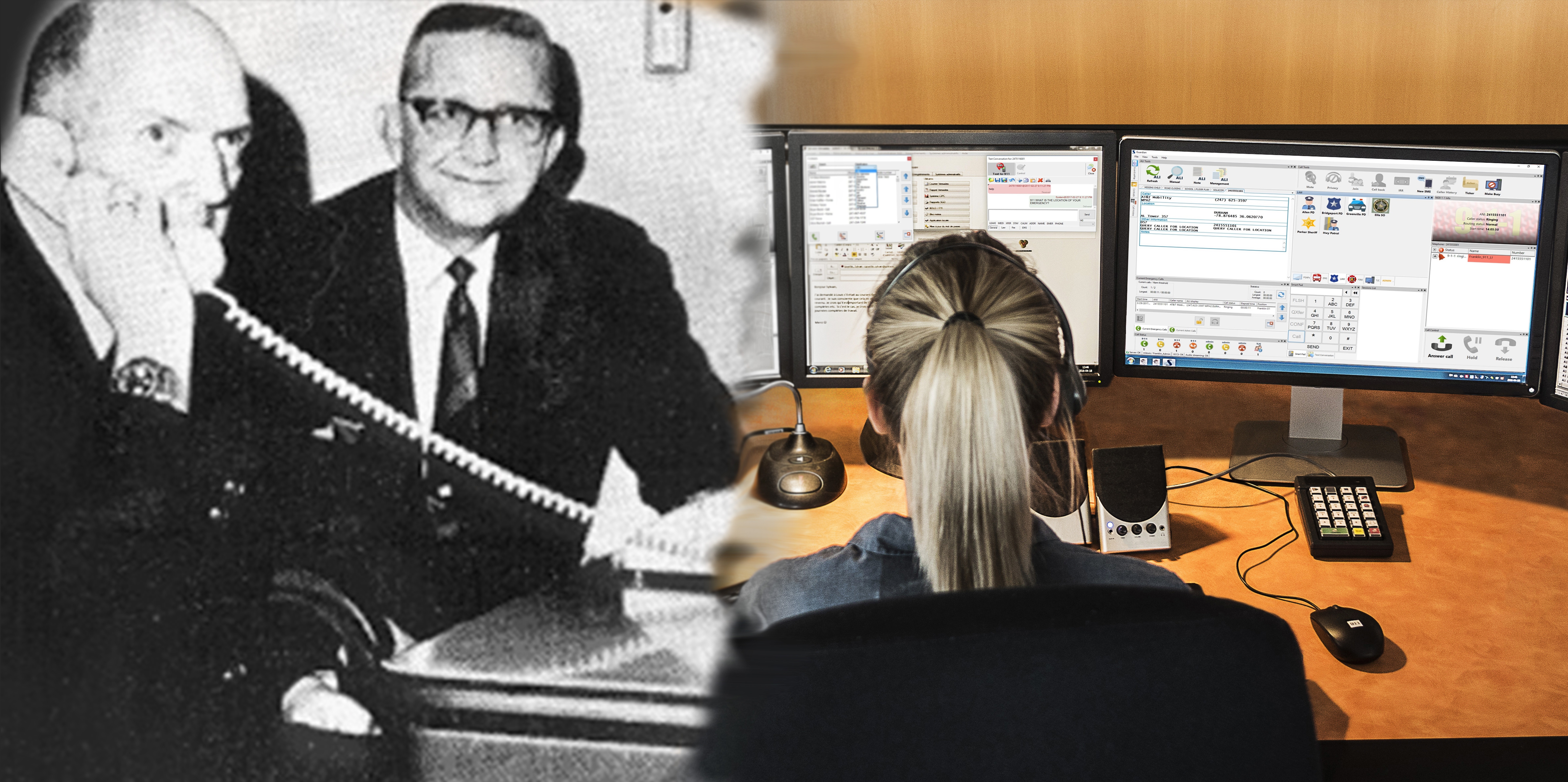 Banner image celebrating 50 years since the first ever 9-1-1 call